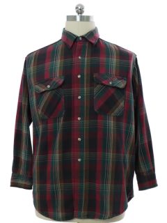 1990's Mens Heavy Cotton Flannel Shirt