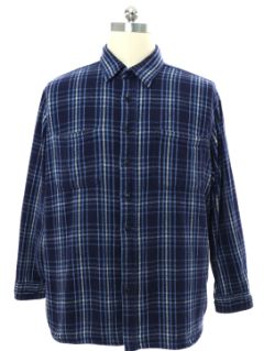 1990's Mens Heavy Cotton Flannel Shirt