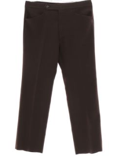 1970's Mens Dark Brown Mod Leisure Pants