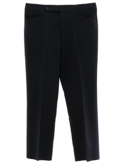 1970's Mens Black Mod Leisure Pants
