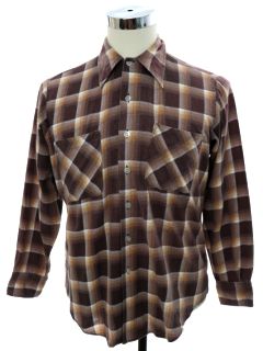 1980's Mens Cotton Flannel Shirt