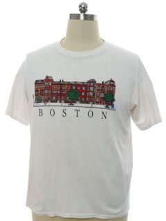 1990's Unisex Boston Single Stitch Travel T-shirt