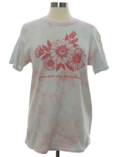 1990's Womens Cheesy -You are my sunshine- Tie Dye T-shirt