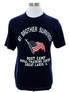 1990's Unisex Navy Great Lakes Boot Camp Military T-shirt