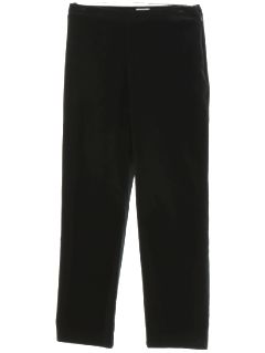 1990's Womens Black Brushed Cotton Pants