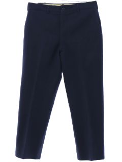 1980's Mens Flat Front Wool Blend Slacks Pants