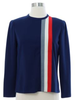 1980's Womens Mod Knit Shirt