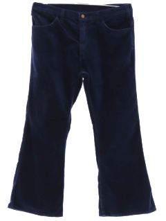1970's Mens Levis Bellbottom Brushed Cotton Jeans-cut Pants