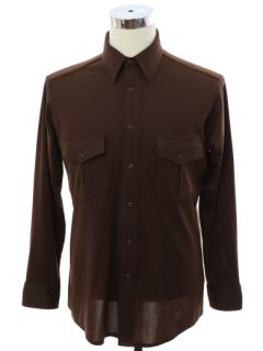 1970's Mens Solid Disco Shirt