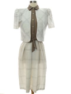 1970's Womens Two Piece Secretary Dress