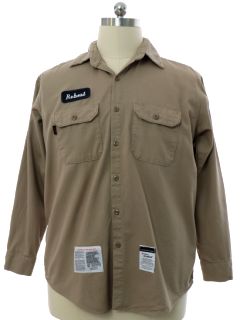 1990's Mens Robert Name Tag Flame Resistant Work Shirt