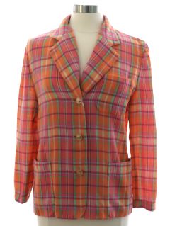 1980's Womens Rayon Linen Shirt Jacket