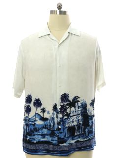 1990's Mens Rayon Hawaiian Shirt