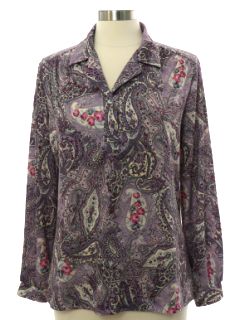 1970's Womens Paisley Hippie Shirt