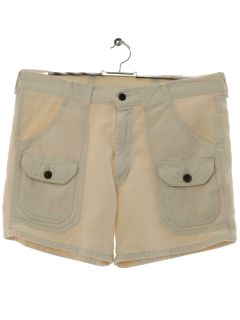 1980's Mens Brushed Cotton Safari Style Shorts