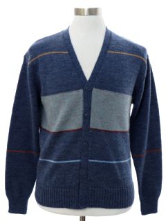 1980's Mens Totally 80s Cardigan Sweater