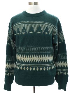 1980's Mens Totally 80s Wool Ski Sweater