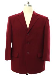 1990's Mens Ron Burgundy Style Blazer Sport Coat Jacket