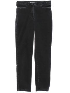 1990's Womens Faded Black Corduroy Pants