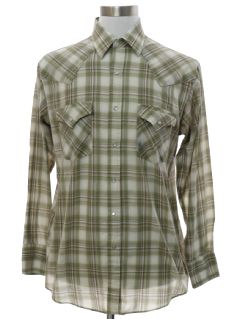 1990's Mens Grunge Plains Western Wear Western Shirt