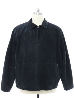 1990's Mens Suede Leather Zip Jacket