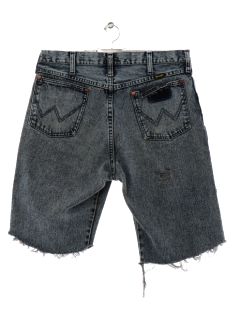 1980's Unisex Wrangler Grunge Denim Cut Off Jeans Shorts