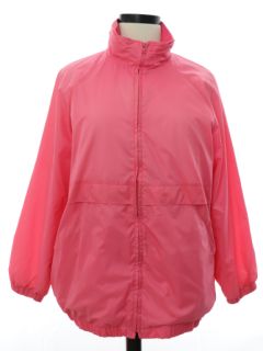 1980's Womens Nylon Windbreaker Zip Jacket