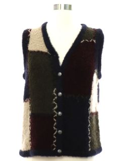 1990's Womens Boucle Knit Sweater Vest