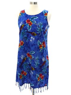 1990's Womens Rayon Hawaiian Dress