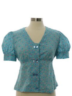 1960's Womens Prairie Style Shirt