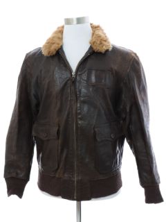 1940's Mens WWII US Navy G-1 Leather Flight Jacket