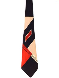 1940's Mens Geomtric Wide Swing Necktie