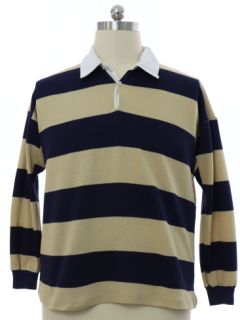 1980's Mens Totally 80s Rugby Knit Shirt