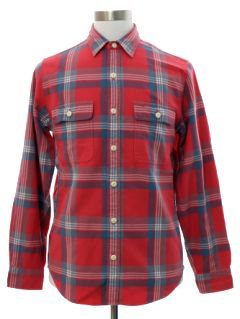 1990's Mens Plaid Flannel Shirt