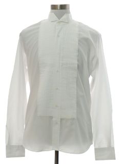 1980's Mens Pleated Tuxedo Shirt
