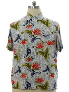 1990's Mens Rayon Hawaiian Shirt