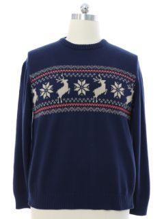1990's Mens Reindeer Ski Sweater