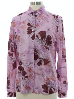1970's Womens Print Disco Shirt