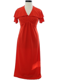 1970's Womens Knit Maxi Dress