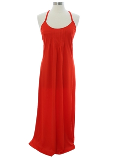 1970's Womens Disco Style Maxi Dress