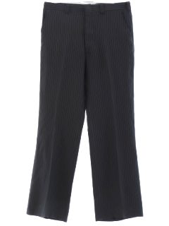 1980's Mens Pinstriped Flat Front Slacks Pants