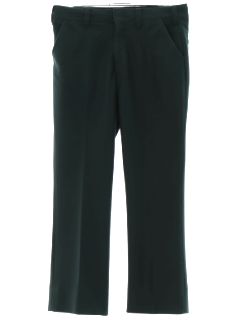 1970's Mens Forest Green Textured Disco Pants