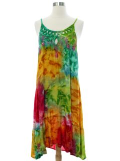 1970's Womens Hippie Coverup Sun Dress