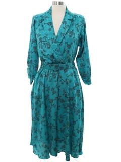 1980's Womens Totally 80s Secretary Dress