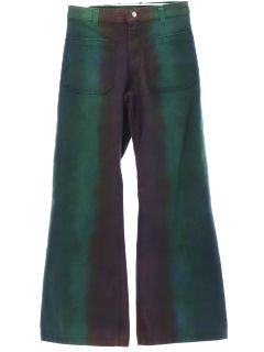 1970's Unisex Tie Dye Navy Issue Bellbottom Jeans Pants