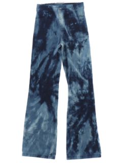 1970's Unisex Tie Dye Navy Issue Bellbottom Jeans Pants