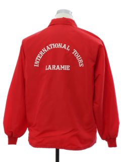 1970's Mens International Tours Laramie Nylon Windbreaker Snap Front Jacket