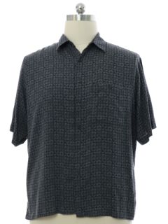 1990's Mens Rayon Graphic Print Sport Shirt