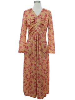 1970's Womens Mod Maxi Dress