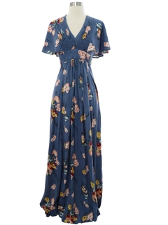 1970's Womens Hippie Maxi Dress